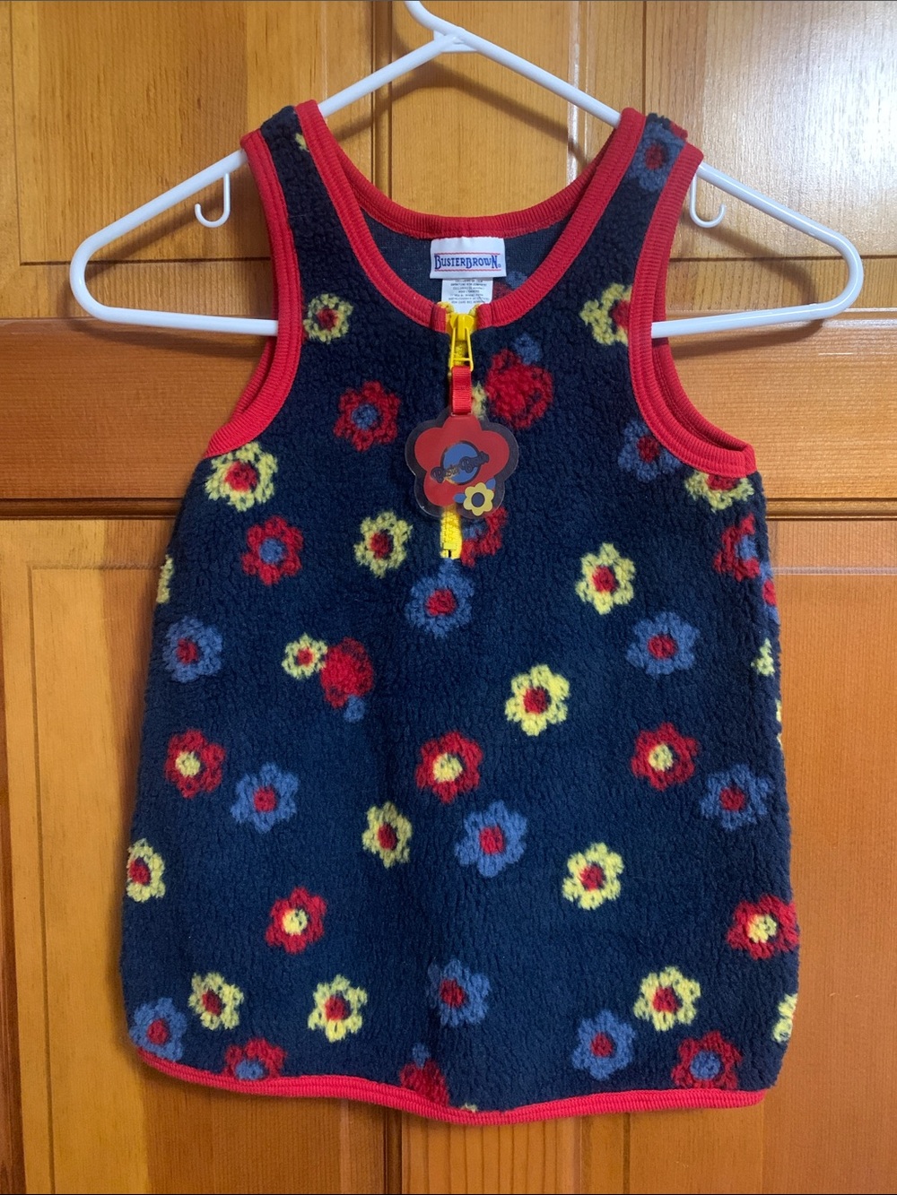 Girls Navy Buster Brown Sweater Tank Dress